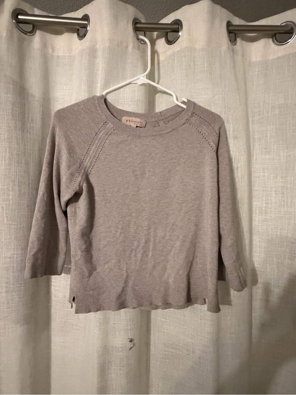 Philosophy Light Knit Raglan Pullover Sweater